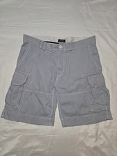 Polo Ralph Lauren Men's Classic Fit Cargo Shorts Seersucker Blue White Size 38