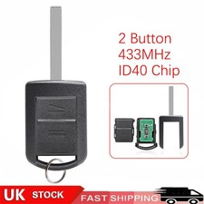 433MHz 2 Button Remote Key Fob For Vauxhall Opel Corsa C Meriva Combo VAN Tigra