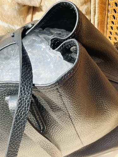 Longchamp Roseau L Tote Women's Leather Shoulder Bag 15” Textured Black GUC! - Picture 7 of 23