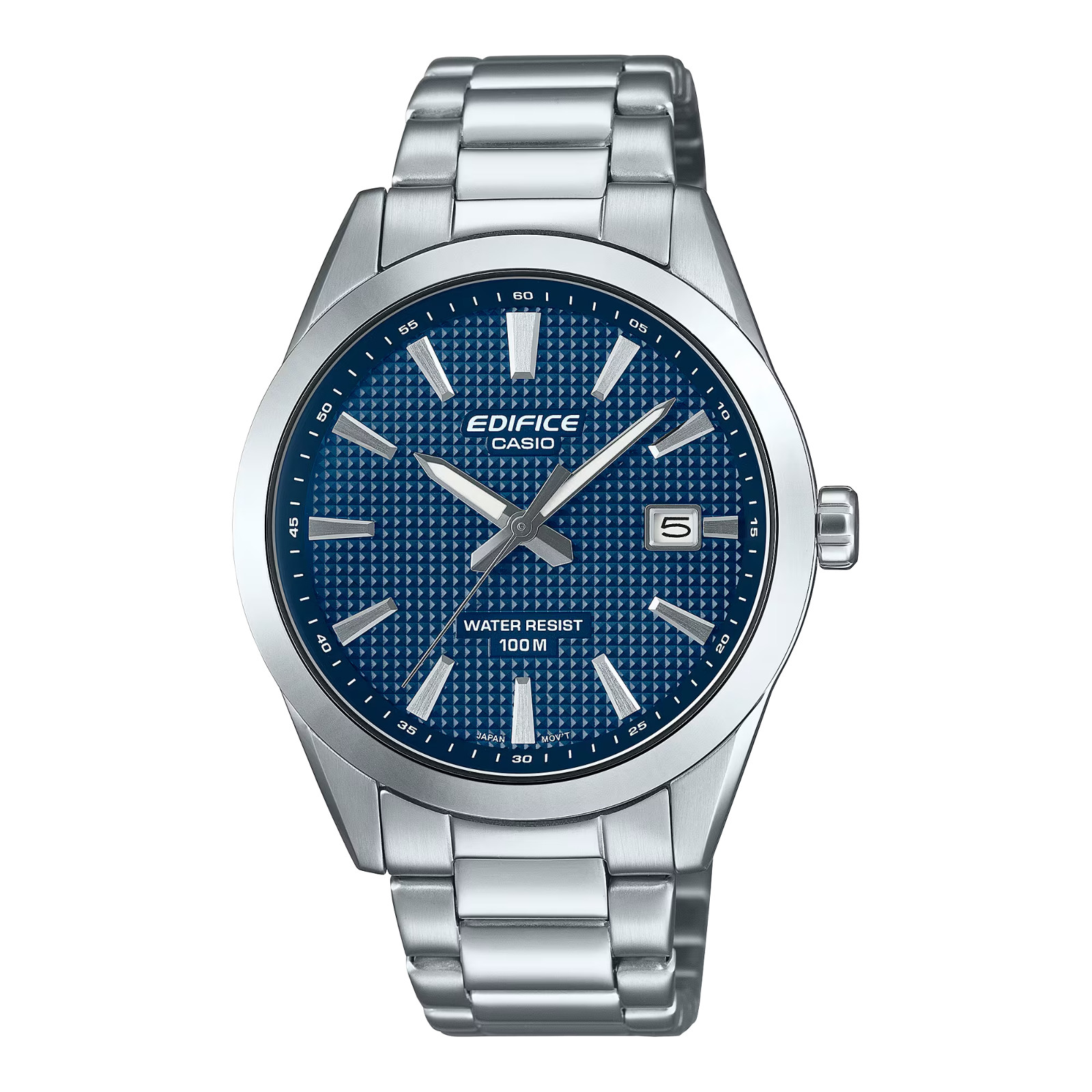 CASIO - EDIFICE Blue Dial Stainless Steel Men's Quartz Watch - EFV-160D-2AV