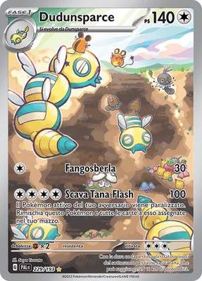 229-193 Dudunsparce Seltene Illustration PAL Evolutions A Paldea ITA NM