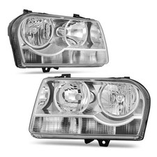  Headlights Assembly Set Fit 05-10 Chrysler 3...