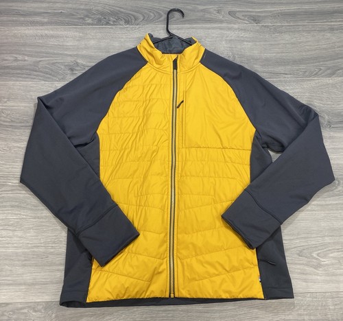 Smartwool Jacket Men's SZ XL Yellow Gray Full Zip Smartloft - Picture 1 of 12