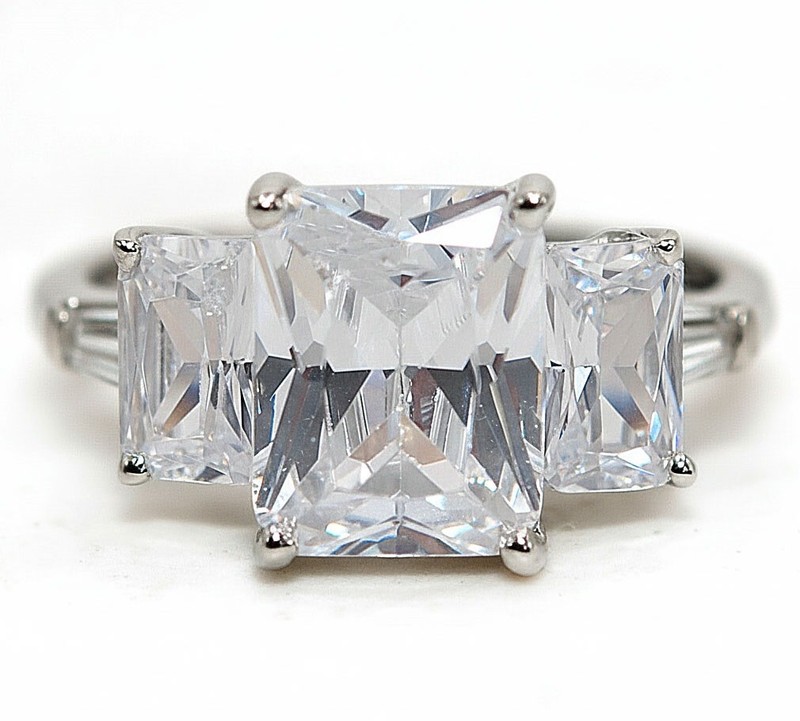 4CT Heat Treated Moissanite 925 Sterling Silver Ring Sz 9 MM2-6