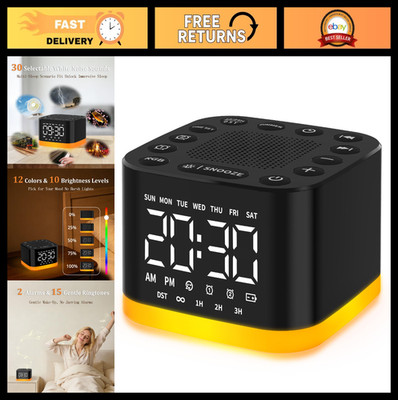 Soothing Sounds Alarm Clock & Sound Machine - 30 Relaxing Sounds, 15 Ringtones,