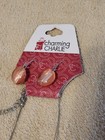 Peach Costume Jewelry Necklace And Earrings Set — photo 4