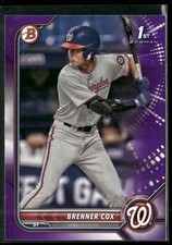 2022 Bowman Draft #BD-196 Brenner Cox Purple #/250