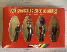 1986 Britains Metal Models 7201 Royal Marines Colour Party 4 Toy Soldiers NIB