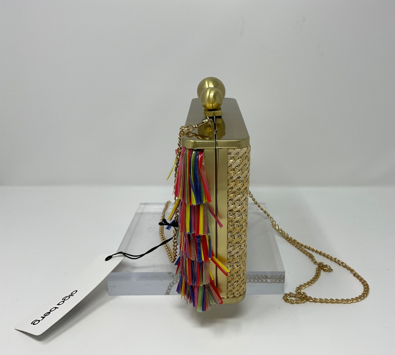 Olga Berg Carlita Carnivale Clutch In Multi ~ NWT