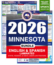 2026 Minnesota MN LABOR LAW POSTER Federal  State Bundle Laminated