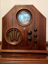 Retro Vintage Prewar Television Set Early 1930's Art Deco Style
