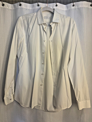 Prada White Button Down Shirt Mens, 40 (15 3/4), Good Condition, Daily Wear