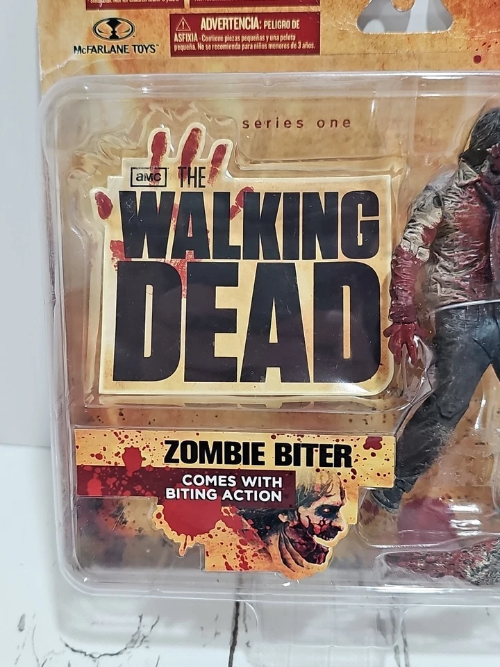 Figura de acción McFarlane Toys The Walking Dead Zombie Biter Series 1 2011 sellada Foto 2 de 4