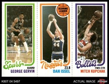 1980 Topps George Gervin / Dan Issel / Mitch Kupchak 208 / 72 / 249 7 - NM