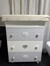 Foppapedretti Lovely Bagnetto Fasciatoio con 3 Cassetti - Bianco/Beige