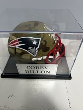 Corey Dillon Signed Football Helmet Mini Autographed Camo New England Patriots