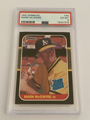 1987 Donruss Mark McGwire 46 PSA 6