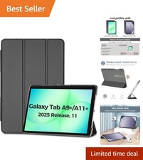 Stylish Translucent Tablet Cover for Galaxy Tab A11 /A9 Plus 11 Inches - Black