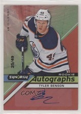 2020-21 Upper Deck Synergy Rookie Auto Red 25/49 Tyler Benson #AR-TB Auto 0c6