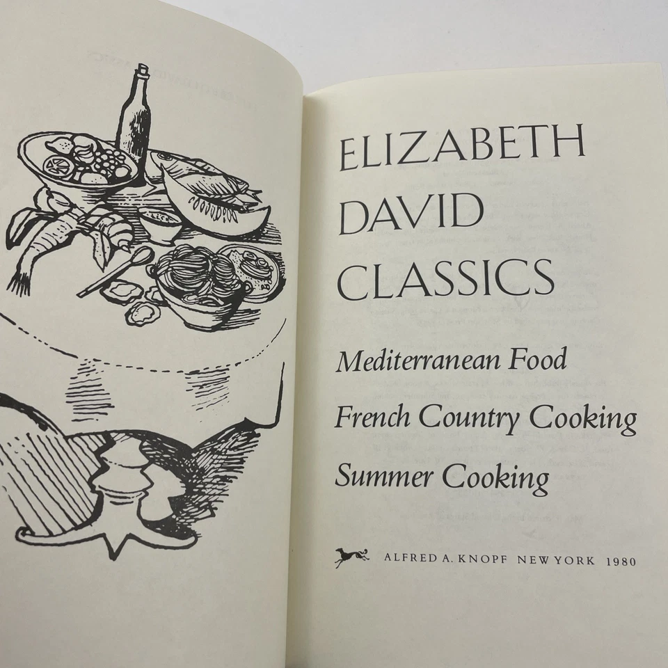 VTG Elizabeth David Classics...Mediterranean & French Food Cookbook HC/DJ Foto 3 de 4