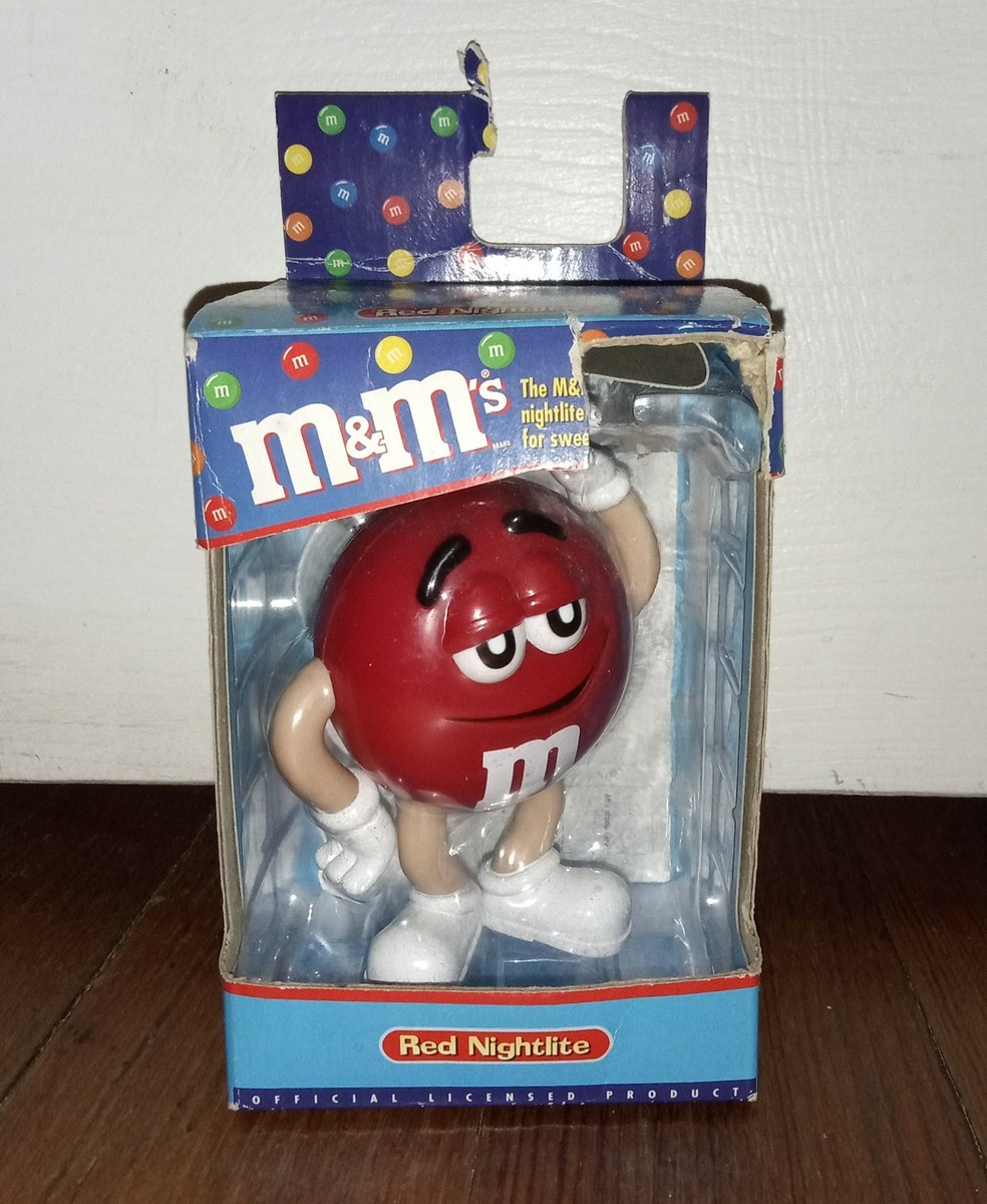 M&M's キャンディーディッシュプレイン　 ナイトライト M&M's Red Nightlite Plug In Glow Figure Light In Damaged Box