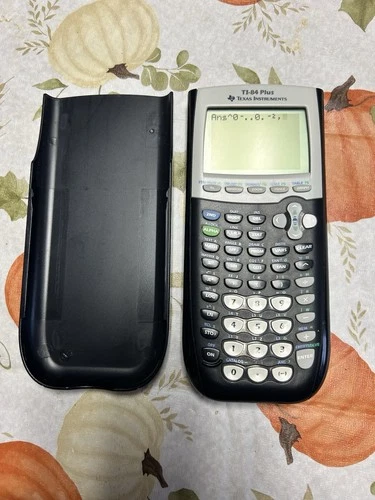 Texas Instruments TI 84 Plus Graphing Calculator Black W/ Slipcover - Tested