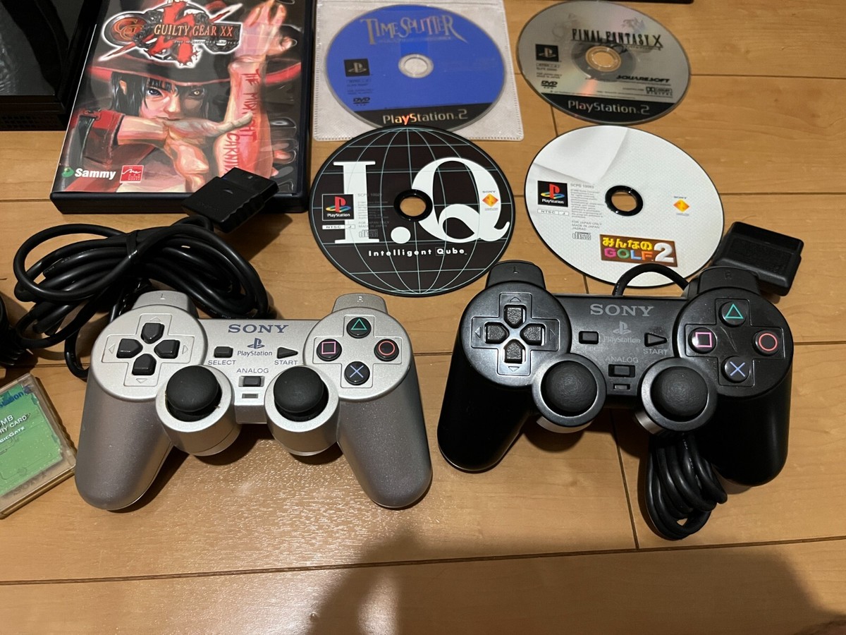 Sony PlayStation 2 Console SCPH-90000 CB Slim Black Color and 8