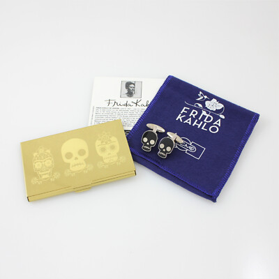 ACME Studio FRIDA KAHLO  Skull  Card Case and Cufflinks Set NEW