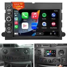 For 2009-2014 Ford E150 E250 E350 7" Carplay Android 13 Car Stereo Radio GPS NAV