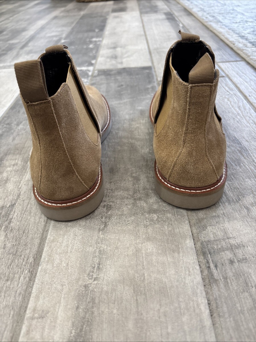 NORDSTROM BP Men Suede Camel Sand Chelsea Boots Botines. SZ  display picture 1