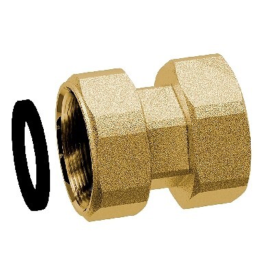 RACCORDO DI GIUNZIONE CON CALOTTA MOBILE FF 3/4" F x 3/4" F