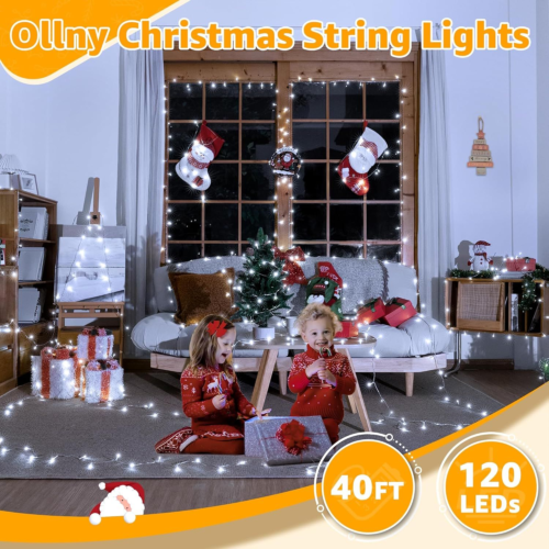 Ollny Christmas Lights 120LED 40FT, Cool White Fairy 120 LEDs, eBay