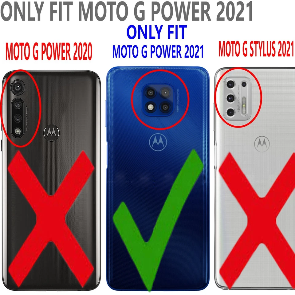 For Motorola Moto G Power (2021) Case Phone Cover Heavy Duty + Tempered Glass - Image 2 of 4