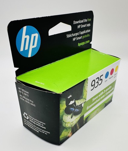NEW Genuine OEM HP 935 3-Pack Colors | Cyan Magenta Yellow (Expires 10/2025) - Picture 3 of 9