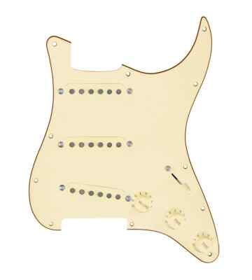 920D Texas Vintage 5 Way Loaded Pickguard  Cream / Cream for Strat Guitars