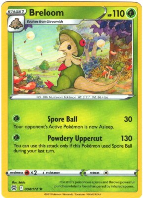 Breloom 4/172 Brilliant Stars Regular Rare Pokemon Card TCG 004/172 Pokmon  | eBay