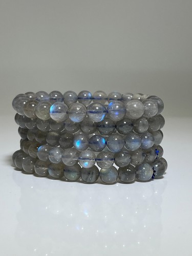 Labradorit Armband Stretch 8-12mm AAA Qualität Naturstein Edelstein Heilstein - 第 1/20 張圖片
