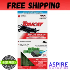 Mouse Mice Rat Killer 8 Blocks Bait Poison Rodent Station Trap Control 1-oz.