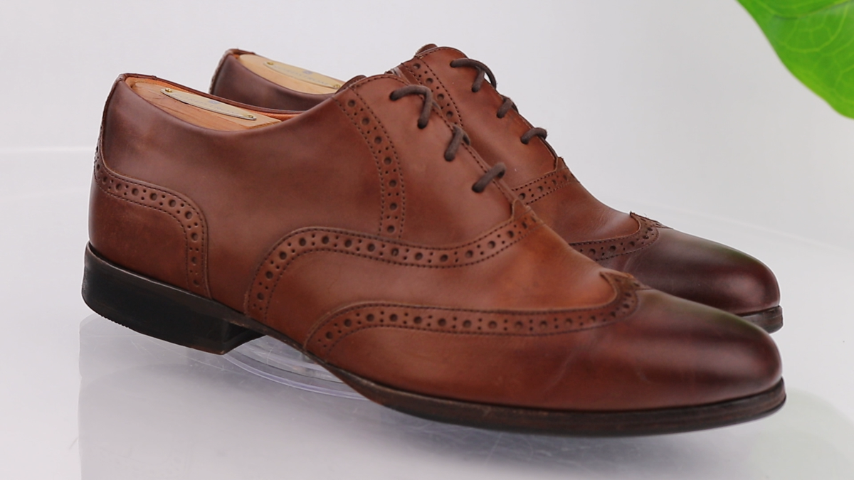 Wolf and shepherd Men\'s Brown Shoes Size 9.5 Oxford Wingtip shoes Calfskin Wolf And Shepherd Men main image 4