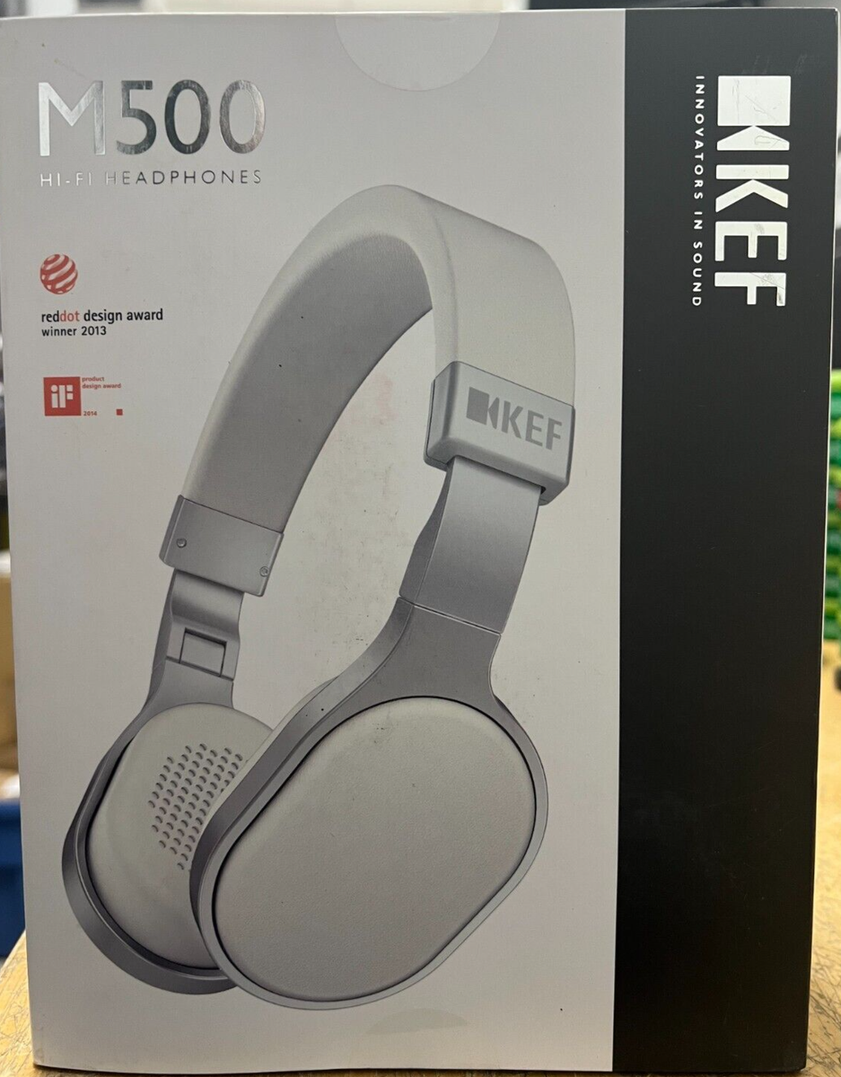 KEF M500 Hi-Fi On-Ear Headphones - Aluminum/White | eBay
