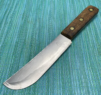 Lamson Early Butcher Knife 6  Blade Full Tang Wood Handle Primitive 62580-10 USA