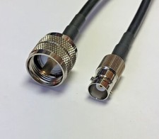 PL259 UHF Male to BNC Female RG223 Silver Low Loss Coax Cable Pick Length Lot US
