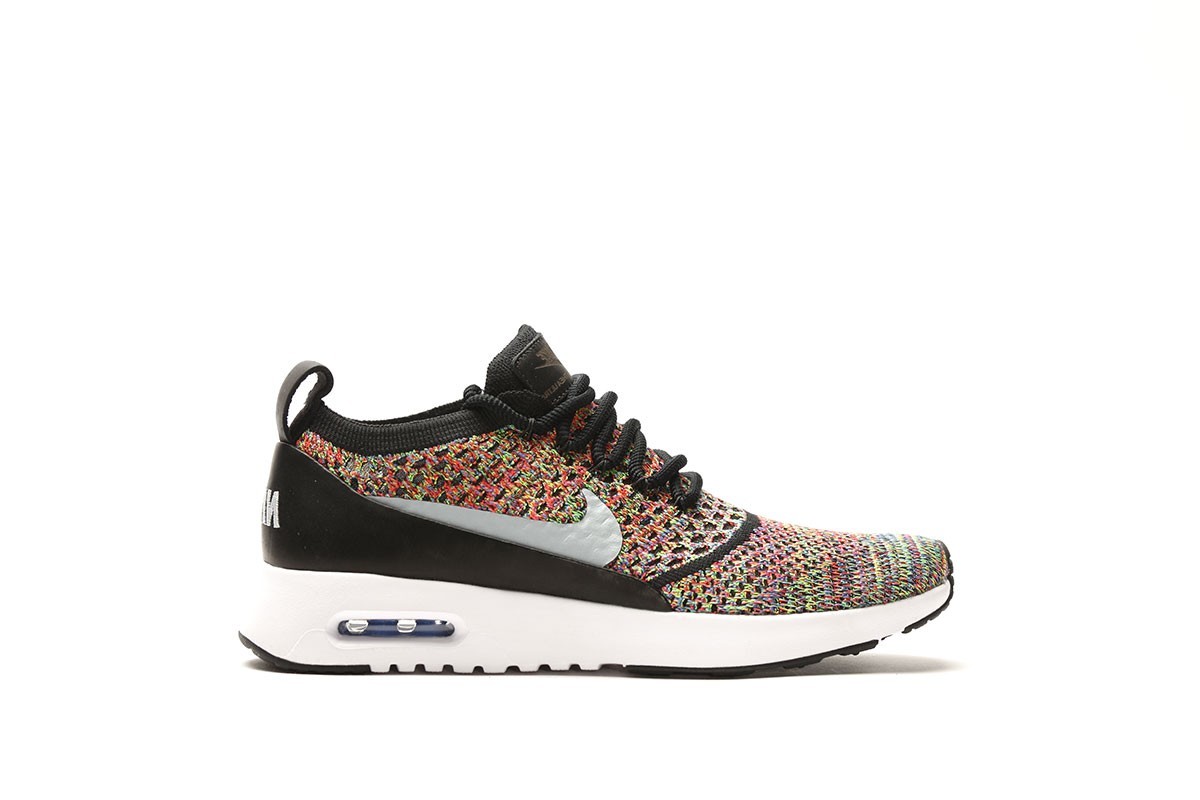NIKE AIR MAX THEA ULTRA FK FLYKNIT "MULTI-COLOR" Rainbow Women's 8.5 Racer Shoes image 4