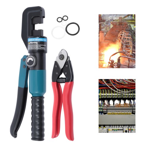 8 Ton 1/8'' Dies Hydraulic Crimper Wire Cable Swaging Tool w/ Wire Rope