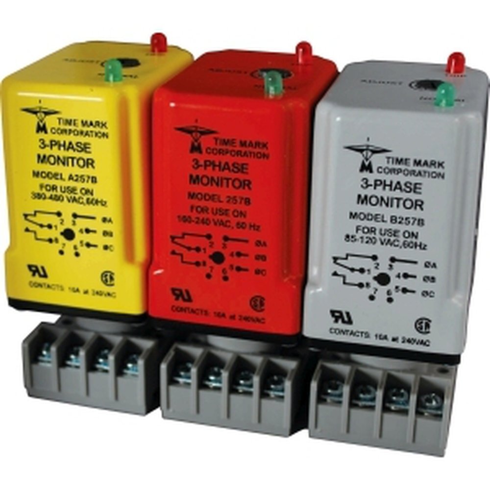 3 Phase Rotation Meter Time Mark Model A258B 3 Phase Monitor 380-480 ...