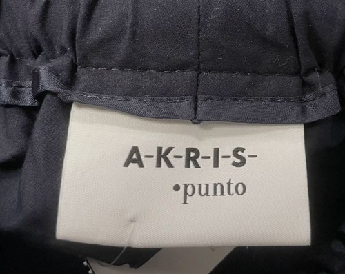 Akris Punto Women's Blue Eyelet Frey Cotton Drawstring Pants Size 2 - Picture 3 of 3