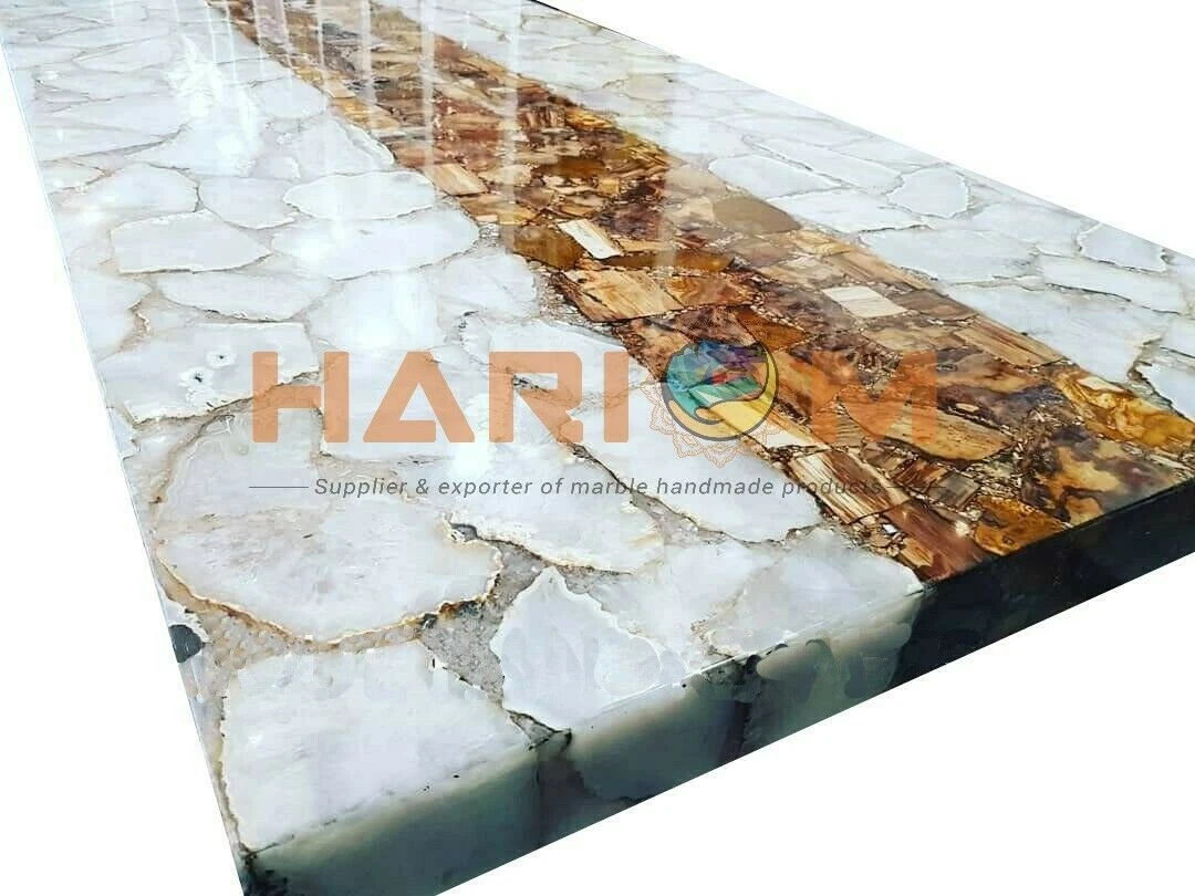 Petrified wood dining table cheap top