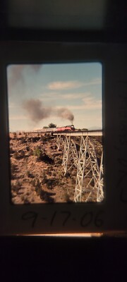 XLW17 TRAIN ENGINE LOCOMOTIVE 35MM SLIDE SP 4449, MADRAS, OR 2006