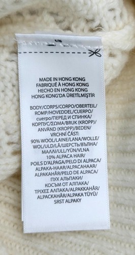 Cardigan Polo RALPH LAUREN Donna XS Crema ALPACA LANA DI ALPACA $170 EXTRA SMALL - Foto 6 di 12