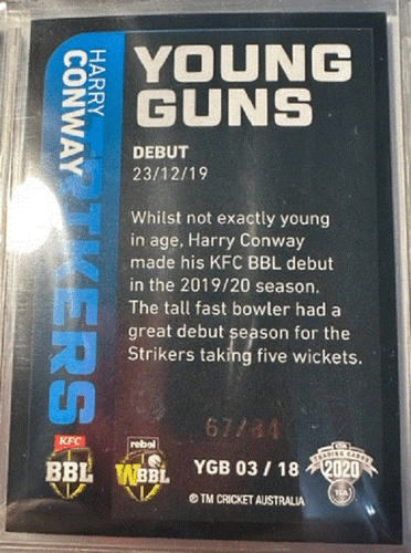 2020/21 CA Traders Cricket Young Guns (Black) individual Card Sale only Nr-Mint - Picture 28 of 28